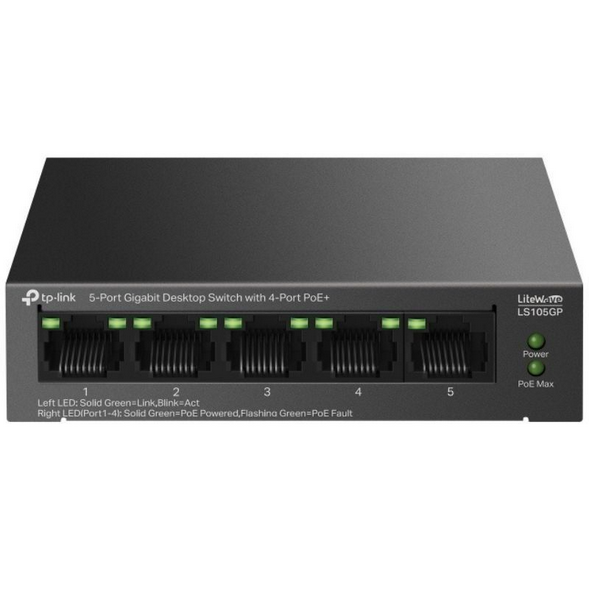 SWITCH TP-LINK 5 PTOS LS105GP  10/100/1000 POE+